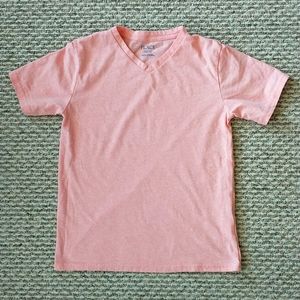 Boys V-Neck Orange Heathered T-Shirt
